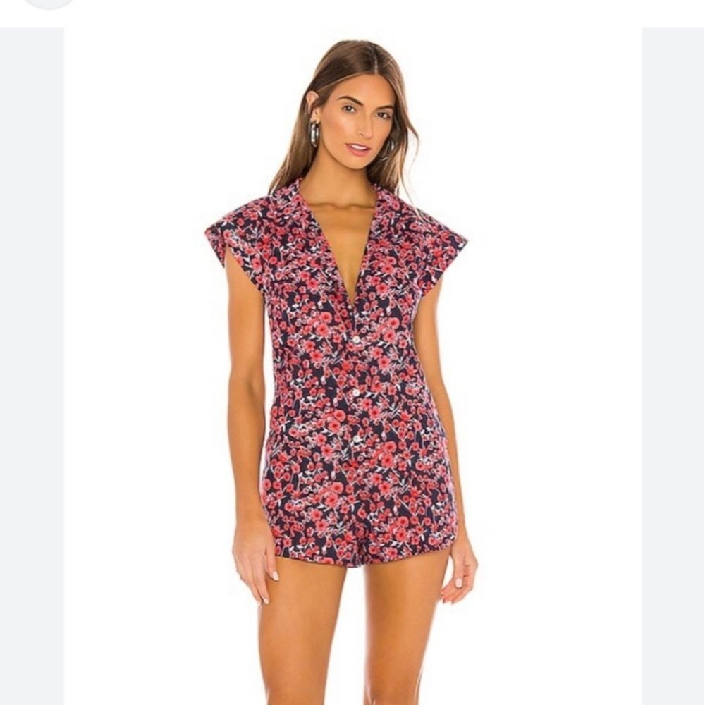 New Acacia Mid Pacific Roma romper poppy NWT